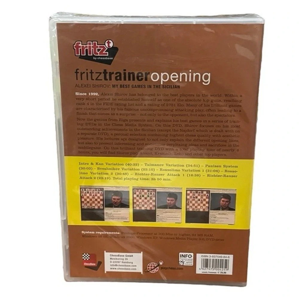 NEW SEALED Fritztrainer Opening Alexei Shirov My Best Games‎ in the Sicilian